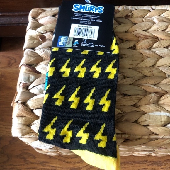 The Smurfs lighting bolt crew socks - Picture 2 of 2